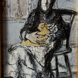 Everybody Loves Nancy Luce 6x8 Oil and Acrylic on Board